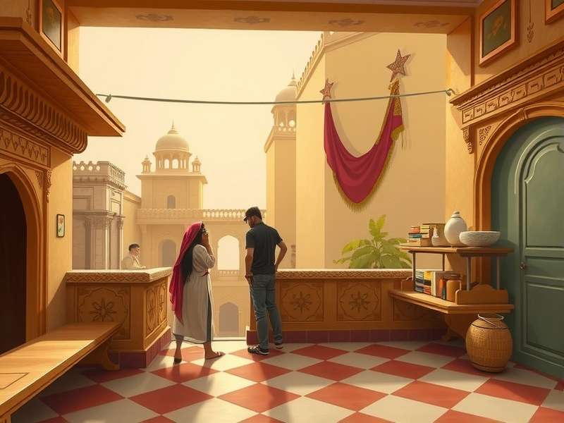 Mystic India board game with colorful pieces